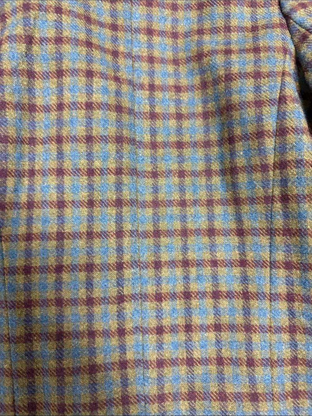 GAP Kids's Blue and Green Plaid Wool-Blend Blazer
